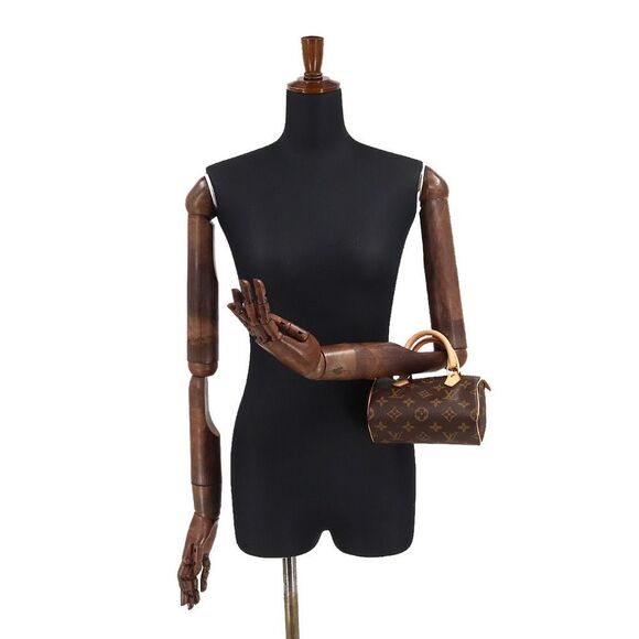 Louis Vuitton Monogram Mini Speedy Hand Bag Brown - Picture 8 of 8